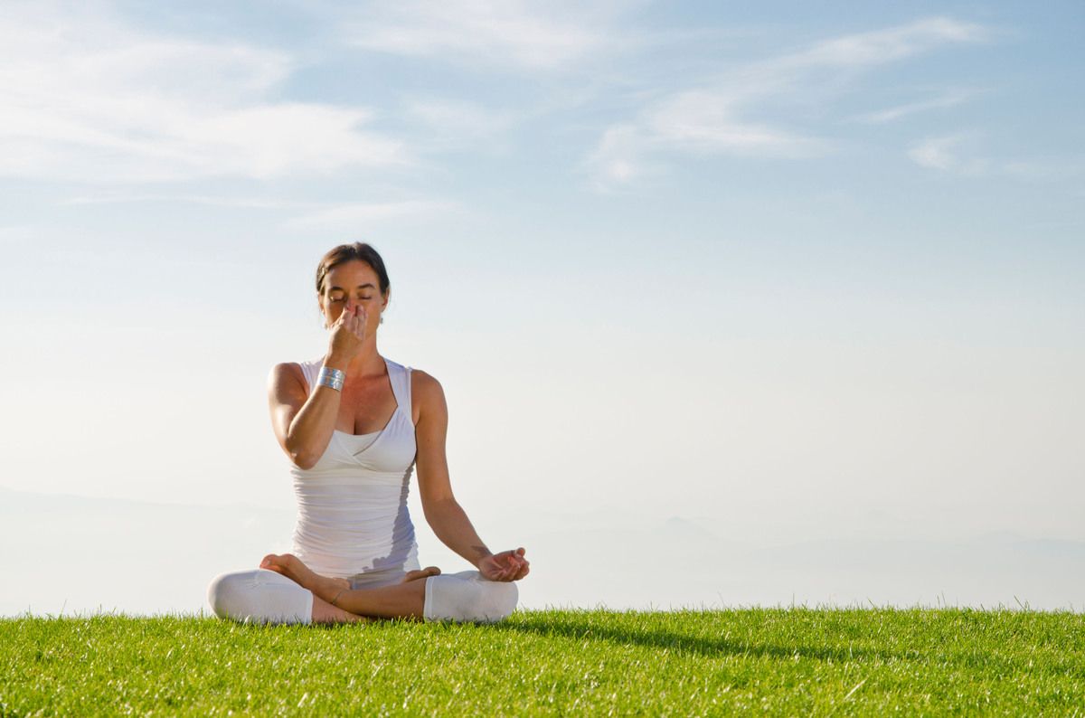 Breathing exercises and yoga poses